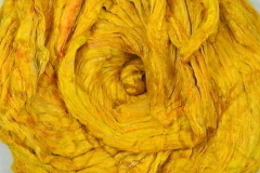 Pulled Silk Fiber Sliver Yellow